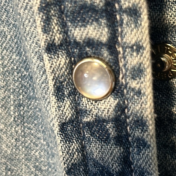 RALPH LAUREN BLUE DENIM SHIRT DRESS WESTERN FITTED LONG SLEEVE CLASSIC SZ PP - Picture 7 of 14